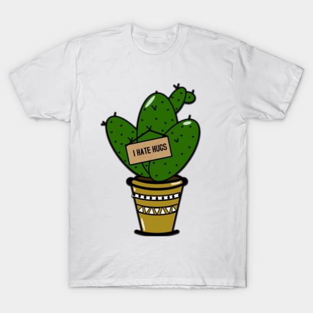 kawaii green cactus T-Shirt by Alegra Stoic